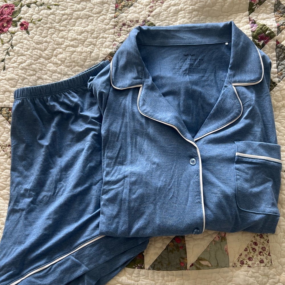 Little Sleepies Short/short sleeve Blue Pajama Set
